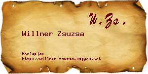 Willner Zsuzsa névjegykártya